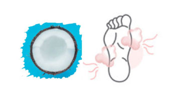 Aceite de coco para pies fríos